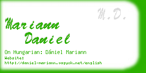 mariann daniel business card