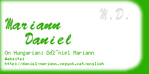 mariann daniel business card